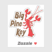 Big Pine Key Florida met kreeftenontwerp Sticker (Vel)