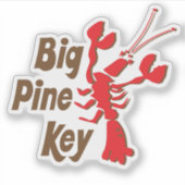Big Pine Key Florida met kreeftenontwerp Sticker (Voorkant)