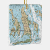 Big Pine Key Florida Nautical Chart Keramisch Ornament (Rechts)