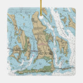 Big Pine Key Florida Nautical Chart Keramisch Ornament (Achterkant)