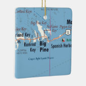 Big Pine Key Map Keramisch Ornament (Rechts)