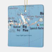 Big Pine Key Map Keramisch Ornament (Links)