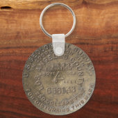 Big-Pines-Visitor-Center-Wright-twood-USGS-Benchma Sleutelhanger (Voorkant)