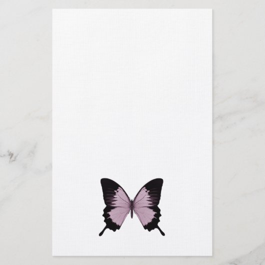 Big Pink & Black Butterfly - Personaliseer Briefpapier (Voorkant)