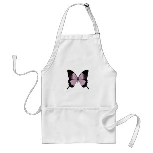 Big Pink & Black Butterfly - Personaliseer uw wens Standaard Schort