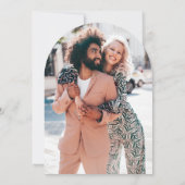 Big Pink Blooms Wedding Kaart (Achterkant)