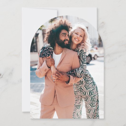 Big Pink Blooms Wedding Kaart (Achterkant)