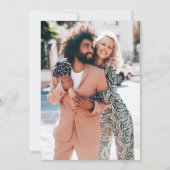 Big Pink Blooms Wedding Kaart (Achterkant)