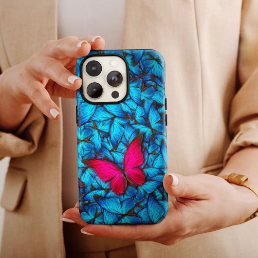 Big Pink Butterfly iPhone | iPhone-Butterfly 13 Case-Mate iPhone Case