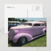 Big Pink Car Briefkaart (Voorkant / Achterkant)