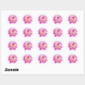 Big Pink Dahlia Ronde Sticker (Vel)