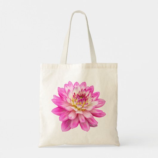 Big Pink Dahlia Tote Bag (Achterkant)
