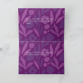 Big Pink Daisy Paarse Happy Birthday Custom Name Kaart (Binnen)