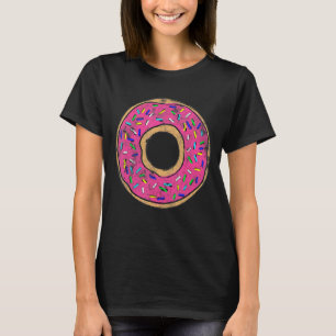 Big Pink Donut Cool Doughnut Sprinkles Foodie T-shirt