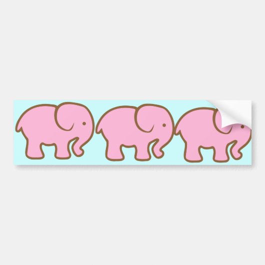 Big Pink Elephant Bumpersticker (Voorkant)