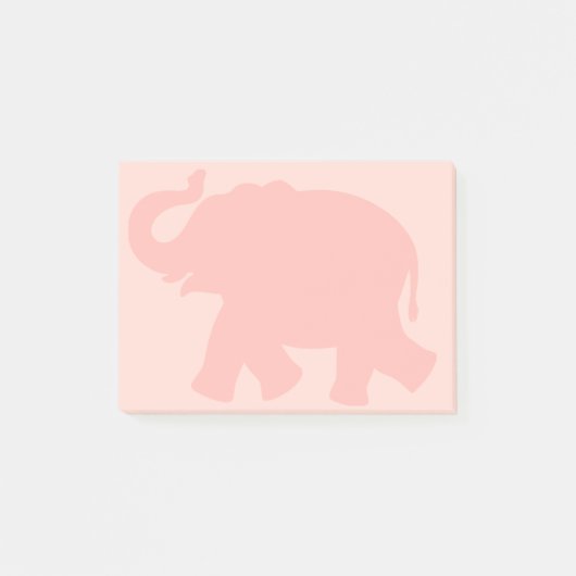 Big Pink Elephant Silhouette Post-it® Notes (Voorkant)