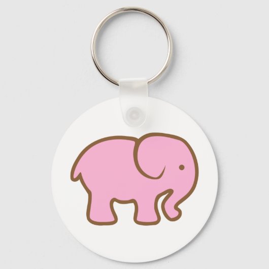 Big Pink Elephant Sleutelhanger (Voorkant)
