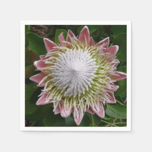 Big Pink en White Flower Natuur Foto Servet