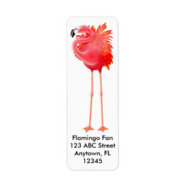 Big Pink Flamingo Label