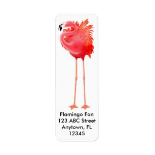Big Pink Flamingo Label