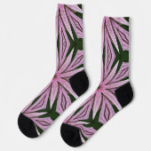 Big Pink Flower Mandala Art Funky Socks Sokken (Links)