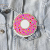 Big Pink Frosted Donut Ronde Button 4,0 Cm (In situ)