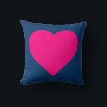 Big Pink Heart Kussen<br><div class="desc">Groot roze hart. Helder,  vrolijk en leuk. Schimmelig cool.</div>