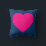 Big Pink Heart Kussen<br><div class="desc">Groot roze hart. Helder,  vrolijk en leuk. Schimmelig cool.</div>