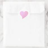 Big Pink Heart, Love, white Ronde Sticker (Tas)