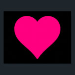 Big Pink Heart Poster<br><div class="desc">Groot roze hart. Helder,  vrolijk en leuk. Schimmelig cool.</div>