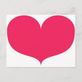 Big Pink Heart Valentijnsdag Briefkaart