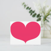 Big Pink Heart Valentijnsdag Briefkaart (Staand voorkant)
