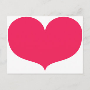 Big Pink Heart Valentijnsdag Briefkaart