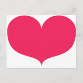 Big Pink Heart Valentijnsdag Briefkaart (Voorkant)