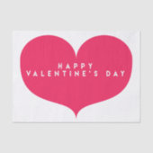 Big Pink Heart Valentijnsdag Tissue Paper Tissuepapier (Voorkant)