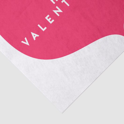 Big Pink Heart Valentijnsdag Tissue Paper Tissuepapier (Detail)