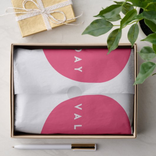 Big Pink Heart Valentijnsdag Tissue Paper Tissuepapier (Geschenk)