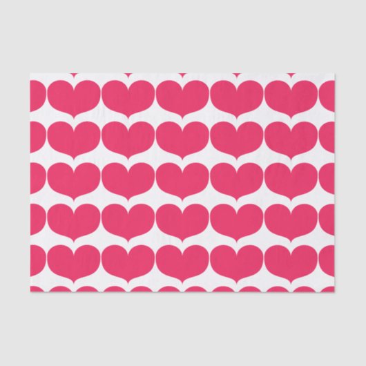 Big Pink Hearts Tissue Paper Tissuepapier (Voorkant)