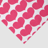 Big Pink Hearts Tissue Paper Tissuepapier (Detail)