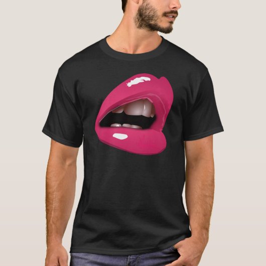 Big Pink Lips T-shirt (Voorkant)