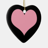 Big Pink Love Heart Keramisch Ornament (Rechts)
