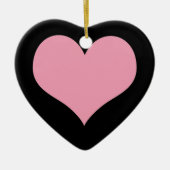 Big Pink Love Heart Keramisch Ornament (Voorkant)