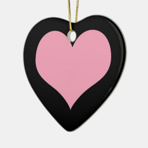 Big Pink Love Heart Keramisch Ornament