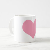 Big Pink Love Heart Koffiemok (Voorkant links)