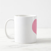 Big Pink Love Heart Koffiemok (Links)