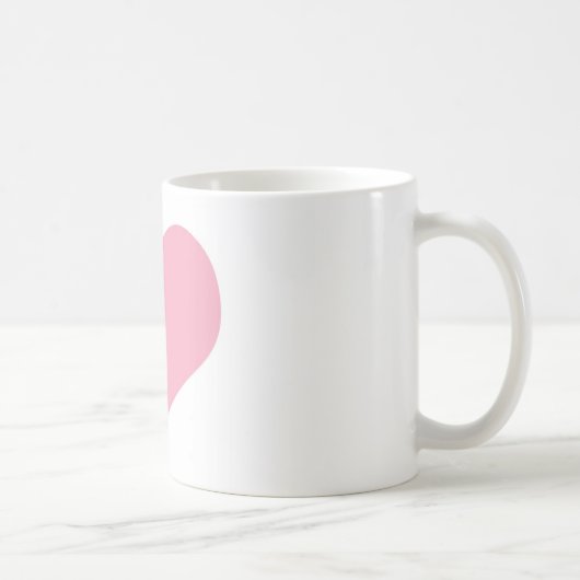 Big Pink Love Heart Koffiemok (Rechts)