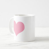 Big Pink Love Heart Koffiemok (Voorkant links)