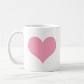 Big Pink Love Heart Koffiemok (Links)