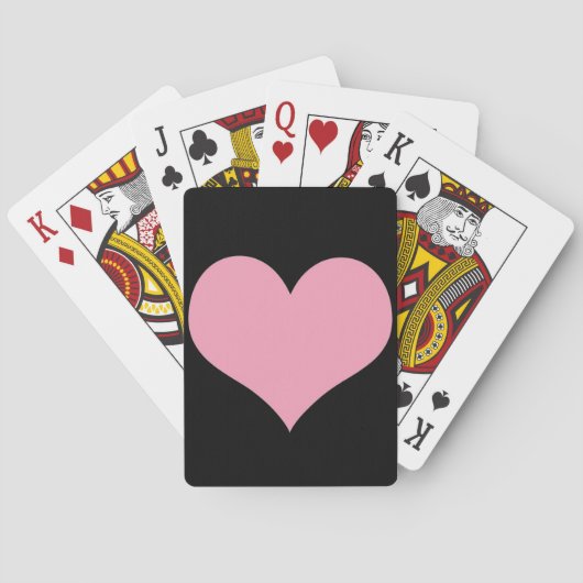 Big Pink Love Heart Pokerkaarten (Achterkant)