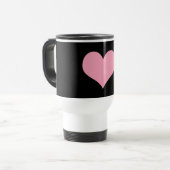 Big Pink Love Heart Reisbeker (Voorkant links)